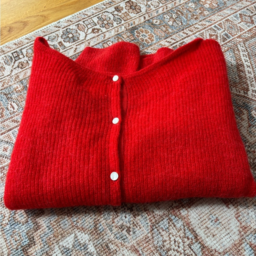 Sezane Gaspard Red Cardigan